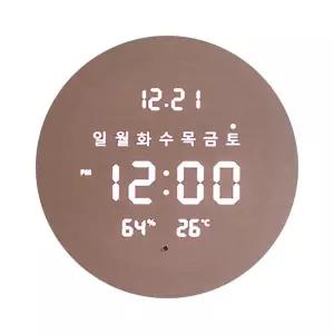 지성 플라이토 무선 데이 루나 와이파이 LED 원형 벽걸이 시계 19cm 온습도 선물용 LED 전자 시계