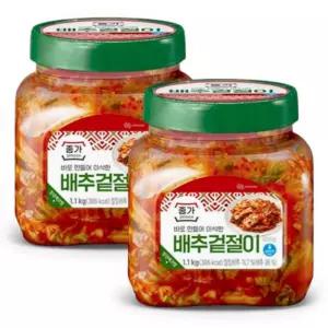 종가 배추겉절이 (PET) 봄김치 시즌 별미 1.1kg 2개