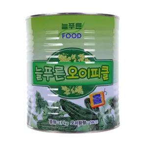 늘푸른 상큼한 새콤하고 오이피클 홀 3kg 수입식품 수입식자재