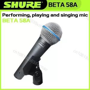 SHURE BETA 58A 유선 마이크 성능을 다이나믹 휴대용 마이크 라이브 파티 보컬 노래방 스테이지 ping