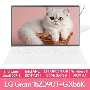 LG전자 그램15 15ZD90T-GX56K Ultra5 225H 16G 256G WIN11 애로우레이크 고성능 사무용 AI노트북 EU