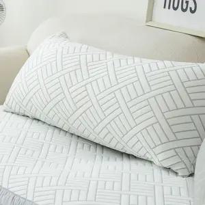 여름통기성 듀라론 3중직 냉감 바디필로우 커버 화이트 40X100cm