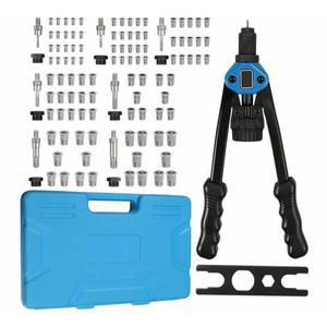 110PCS 수동 리벳 너트 건 도구 M3 M10 전문 세트가있는 양손