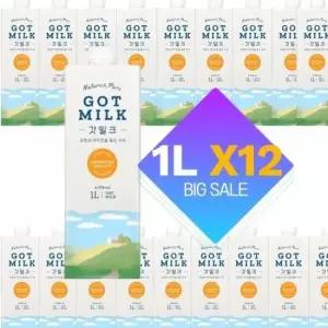 믈레코비타 명품 수입멸균우유 갓밀크 3.5% 1L x12개