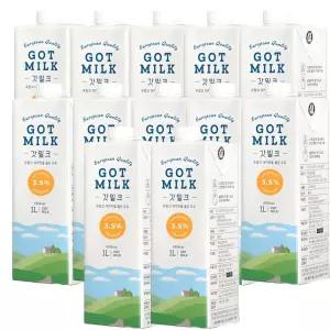 유럽산 프리미엄 멸균우유 갓밀크1000ml 12입 베이킹 에어프라이어 빵 케이크 전자렌지 제과