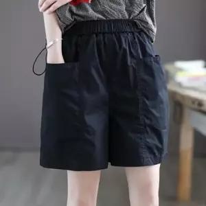 여자반바지 여성 코튼 면 반바지 여름 밴딩 버뮤다 쇼츠 팬츠