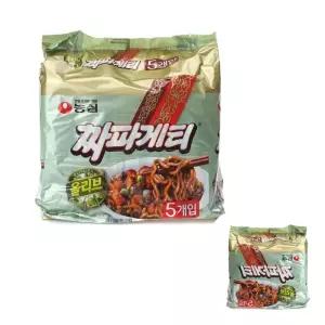포에코 박스 짜파게티봉지 라면 식품 식음료 농심 140gx5개x8팩