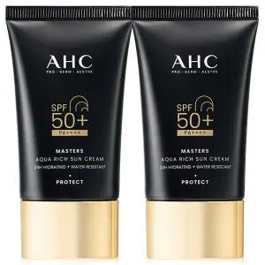 AHC 마스터즈 아쿠아 리치 선크림 SPF50+ 50ml 2개