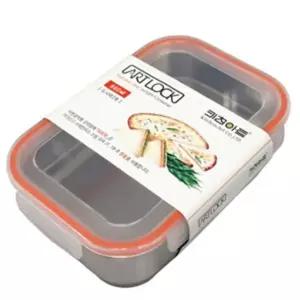 키친아트 스텐 2호 도시락 밀폐용기 880ml 밀폐용기 스텐 2호