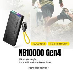 Nitecore NB10000 Gen4 초경량 경쟁급 파워 뱅크 10000mAh 3.9V IPX7 방수 야외용 스마트폰용