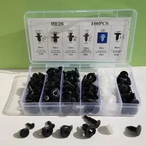 자동차 차량용 나사 100PCS 고정핀 클립 패스너 볼트 자동차중고부품