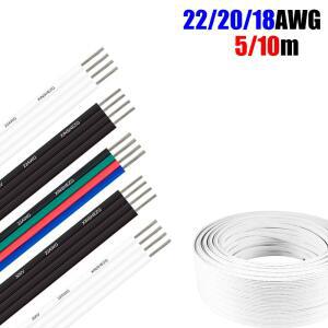 5/10m LED 케이블 전선 18AWG 4핀 RGB 연장 (5050 3528 스트립 조명 스피커 오디오용)