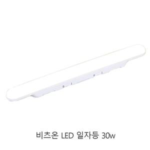 비츠온 LED 일자등 30w 원룸 방등 사출2등 주방등 주광색(흰빛)