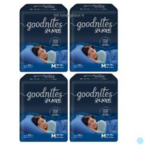 하기스 굿나이트 남아용 어린이 기저귀 중형 20p 4팩