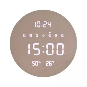 지성 루나 무선 데이 벽걸이형 원형 LED 시계 29cm 온습도 사무실용 인테리어 시계