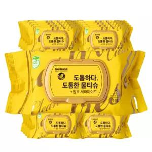 노브랜드 도톰한 물티슈 캡형 100매 24팩 1박스