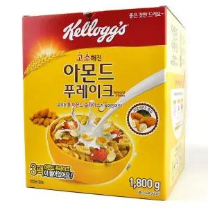 [NS홈쇼핑]코스트코 통 아몬드 슬라이스가 들어간 켈로그 아몬드 푸레이크 1800g..[35747517]
