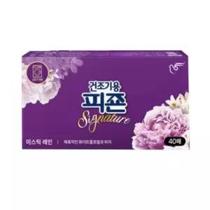 건조기시트 피죤 건조기용시트 섬유유연제 미스틱레인 40매