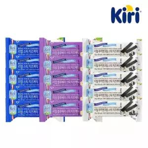 끼리 리얼스틱 치즈케익 30g 3종 15개 플레인5+블루베리5+쿠키앤크림5