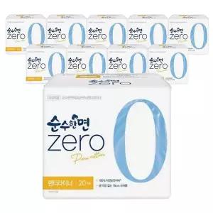 [순수한면] 깨끗한나라 순수한면 제로 Zero 팬티라이너 슈퍼롱 20Px10팩