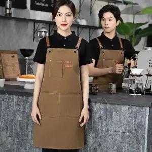 카페 앞치마 데님 캔버스 주방 공방 화방 미용실 목공 방수 작업용 업무용 다용도