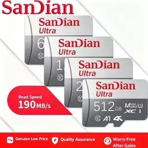 고속 TF SD 메모리 카드 64GB U3 V30 A2 차량용 블랙박스 트럭 DVR 트셀러 루프 녹화