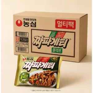 농심 올리브 짜파게티 짜장봉지라면 140g 40EA