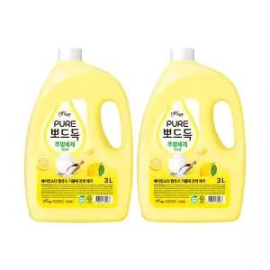 퓨어 뽀드득 주방세제 레몬향 3L, 2개