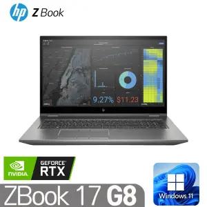 [HP ZBook 17 Fury G8] AI설계 CUDA작업 3D설계 렌더링 모바일 워크스테이션 인텔 XEON W-11955M 64G Nvme1T RTX A4000 17.3인치4K