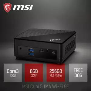 ⓒ MSI 미니PC Cubi 5 1MA Wi-Fi 6E Core3 100U 8GB 256GB / 산업용 주식용 기업용 가벼운 고성능 미니PC