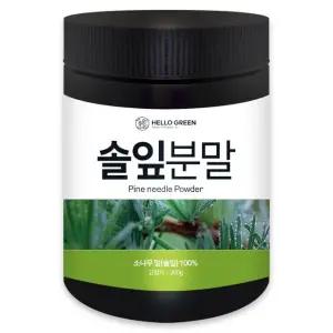 헬로우그린 국산 솔잎 분말 가루 200g(통)