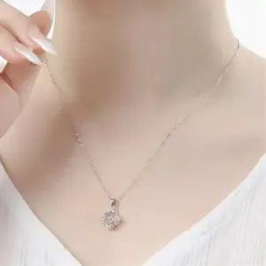 도금목걸이 백금도금 실버925 목걸이 안젤라 큐빅