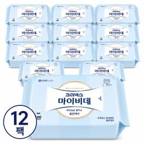 크리넥스 마이비데 클린케어 46매 X 12팩 화장실용 비데물티슈