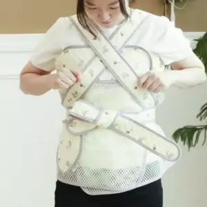 아기곰 여름 망사 메쉬 캐리어 X자 5부 포대기 아기띠