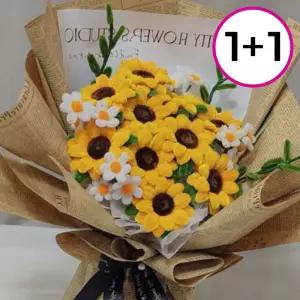 가짜꽃 해바라기 조화 공예 장식용 꽃송이 홈스타일링 장식 소품 사진 1+1