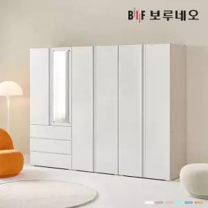 [BIF보루네오][착불]타키 2400 EE세트 장롱 장농 이불장 안방 작은방 원룸 서랍 거울 8자