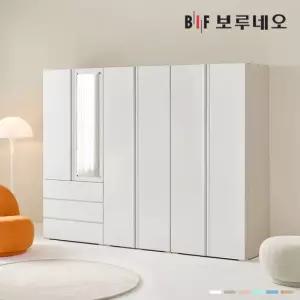 보루네오 [착불] 타키 2400 EE세트 장롱 장농 이불장 안방 작은방 원룸 서랍 거울 8자