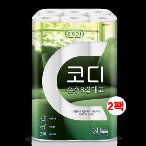 코디(codi) 순수 3겹데코 30m 30롤 2팩 (60롤)