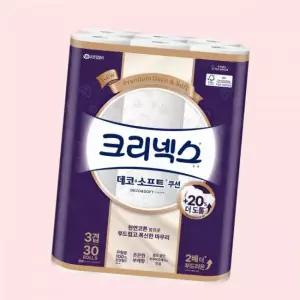 크리넥스 3겹 데코앤소프트 쿠션 30m 30롤 4484764
