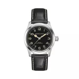 해밀턴 H70405730 카키필드 머피 남성 가죽 오토매틱 38mm