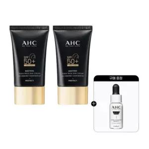 AHC 마스터즈 아쿠아 리치 선크림 50ml 2개+프로샷 세럼 5ml