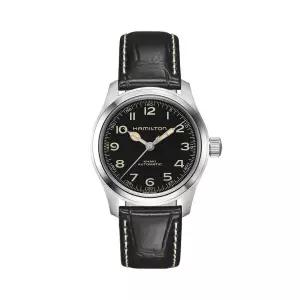 해밀턴 H70405730 카키필드 머피 남성 가죽 오토매틱 38mm