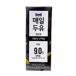 (190mlx48팩) 매일두유 검은콩 190mlx12팩x4곽 식물성 단백질 매일유업/어린이/청소년/진한/학생/노약자