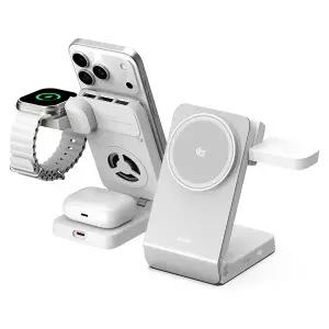 Qi2 25W 3in1 폴더블 맥세이프 초고속 무선 충전기 QW110 화이트