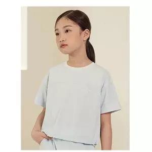 [롯데백화점]탑텐키즈 여아) 수퍼 스트레치 크롭 반팔티MKF2TS24033