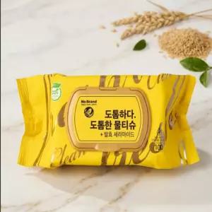 노브랜드 도톰한 물티슈 캡형 100매 10개