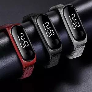LED 스크린 남자 LED시계 여자 스포츠 스포츠시계 메탈 방수 손목시계