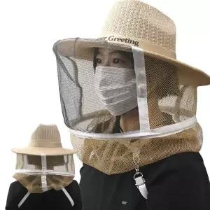 방충 제초 작업 차단 모기장 양봉 모자 카우보이 벌