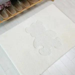 토탈코리아 국내산 고급 극세사 발매트 주방 현관 욕실매트 아이보리, 45x65cm_100072