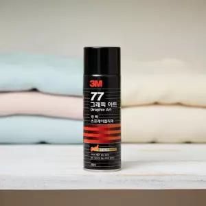 3M 스프레이 접착제 77풀 본드 강력접착 고정 부착 뿌리는 글루 넓은면적 (455ml)